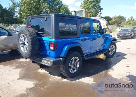 2022 Jeep Wrangler Unlimited Sahara 4X4 из США, поврежденный, VIN 1C4HJXEG9NW247956